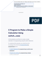 C Program To Make A Simple Calculator Using Switch... Case