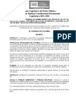 Texto Definitivo Proyecto No. 244 de 2021 Cámara