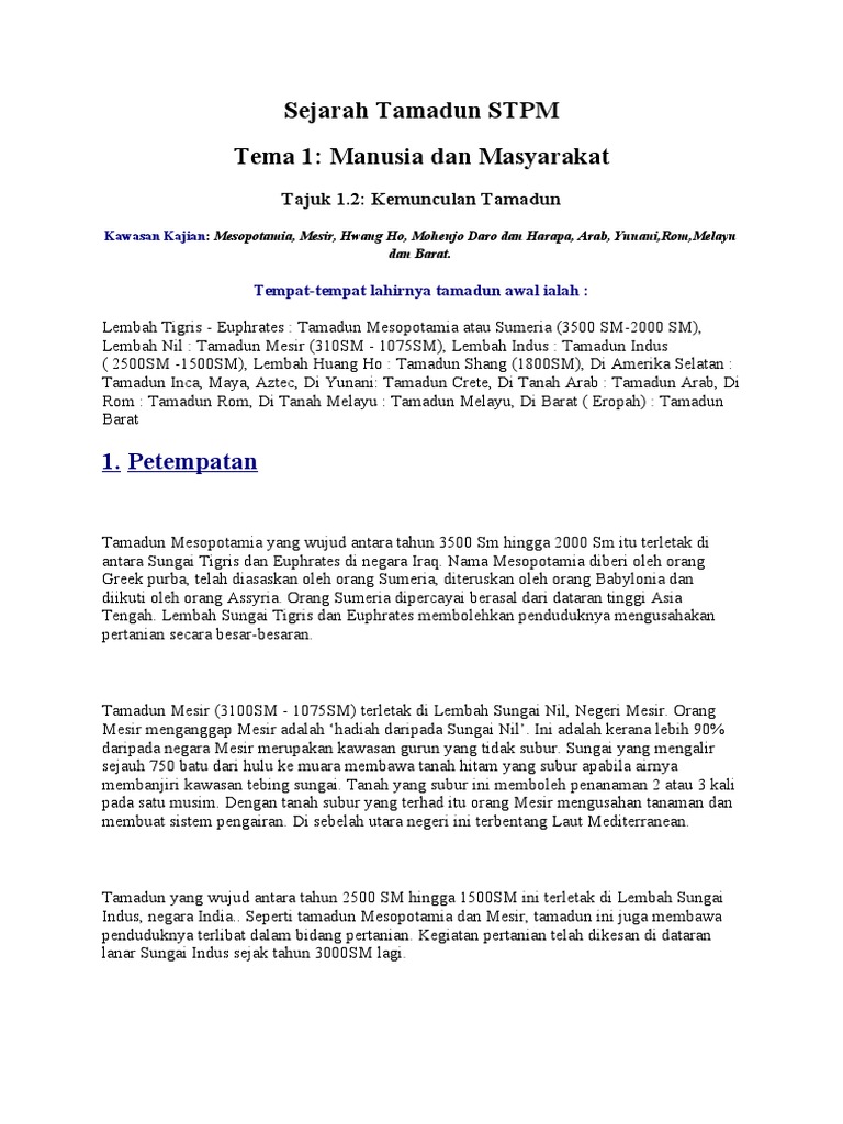 Sejarah Tamadun Stpm Pdf