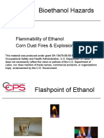 Bioethanol Hazards: Flammability of Ethanol Corn Dust Fires & Explosion