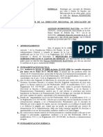 Escrito Por Reintegro Por Subsidio Por Luto y Gastos de Sepelio