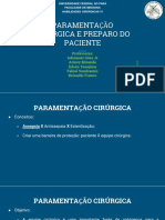 Paramentação Cirúrgica e Preparo Do Paciente