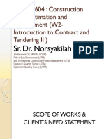 AMT 20604: Construction Value Estimation and Procurement (W2-Introduction To Contract and Tendering II)