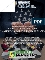 Plan de Mejora para La Gestion Del Talento Humano Recursos Humanos