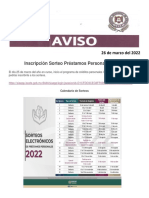 Aviso 153 Sorteo Issste 2022