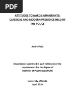 Download Attitudes Towards ImmigrantsClassical and Modern Prejudice held by the Police by Andre Vella SN57271086 doc pdf