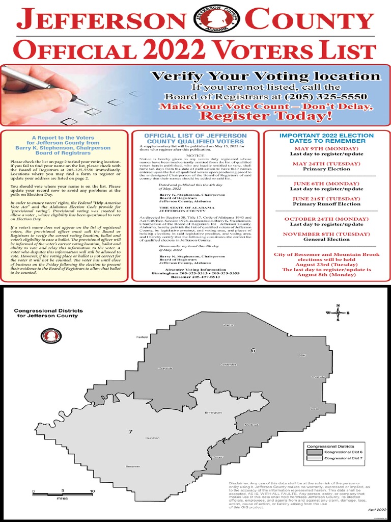 JeffCo Voter List | PDF | Birmingham | Montgomery