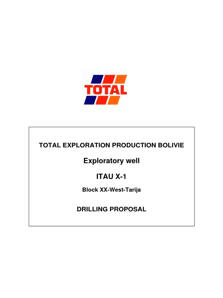 Drilling Proposal for ITAU X-1 Well | PDF | Forests | Shale