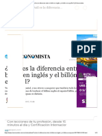 ¿Cuál Es La Diferencia Entre El Billón en Inglés y El Billón en Español - El Economista