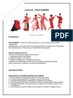 Lesson III – Learn About Philippine Folk DancesTITLE Types and Classifications of Philippine Folk Dances ExplainedTITLE Objectives and Guidelines for Teaching Philippine Folk Dances