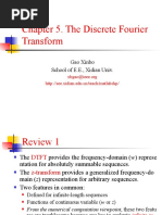 Chapter 5. The Discrete Fourier Transform: Gao Xinbo School of E.E., Xidian Univ