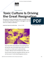 Toxic Culture Is Driving The Great Resignation