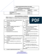 Guía Apoyo Estadística 3ro Medio B