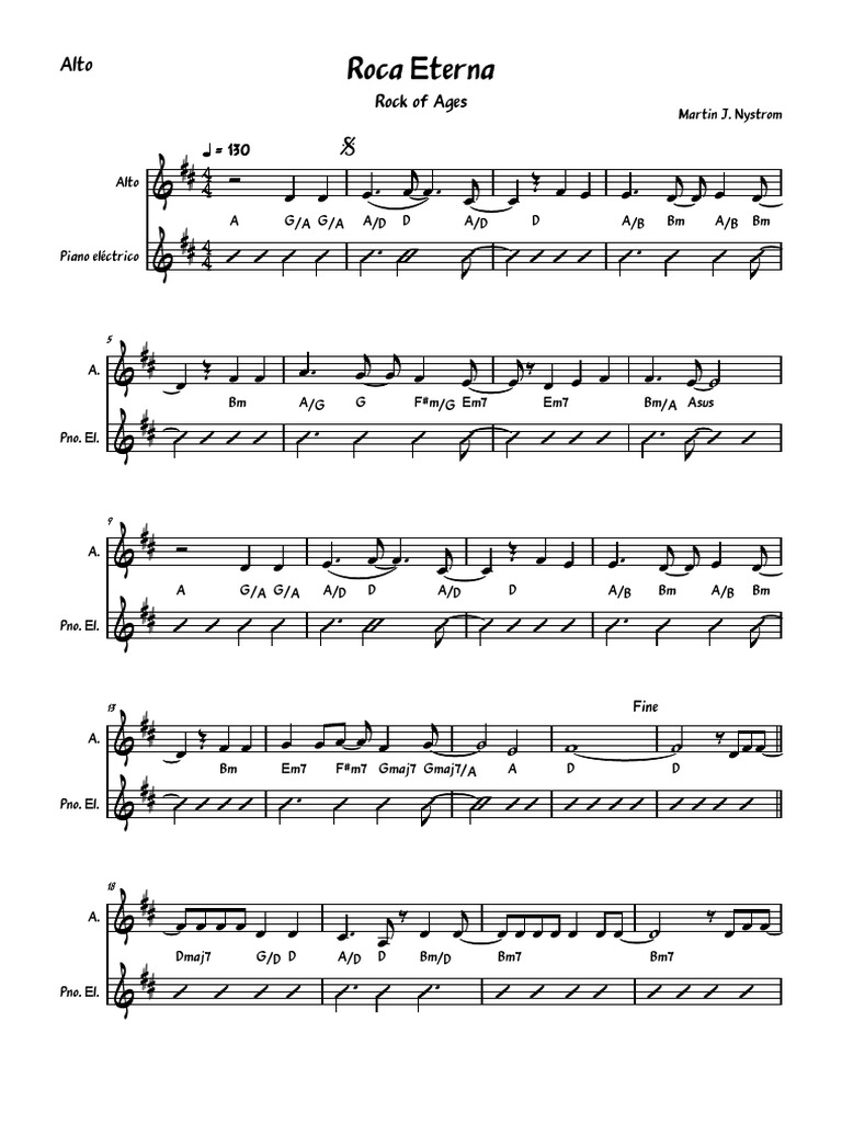 Roca Eterna - D - 130bpm - Completa-Alto | PDF