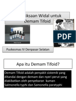 Pemeriksaan Widal untuk Demam Tifoid