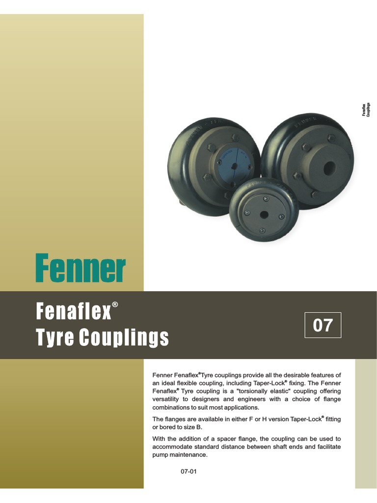 Fenaflex Tyre Coplings PDF Manufactured Goods Mechanical Engineering