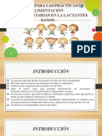 Consenso sobre alimentación complementaria en lactantes sanos