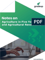 Agriculture in Five Year Plans and Agricultural Revolutions Uppcs 17