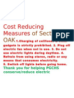 Cost Reducing