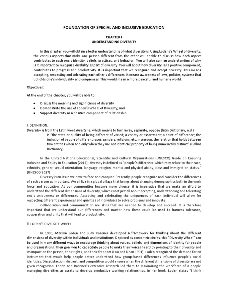 Foundation of Special and Inclusive Education | PDF | Disability ...