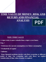 Time Value of Money, Risk and Return and Financial Analysis