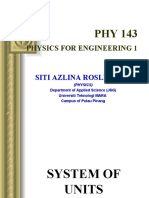 PHY 143 Physics for Engineering 1