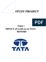 Case Study Project: IMPACT of Covid-19 On TATA Motors