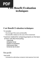 Module 2 - 3 Cost Benefit Evaluation Techniques