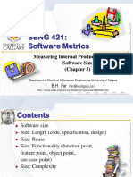 SENG 421: Software Metrics: Measuring Internal Product Attributes: Software Size (Chapter 5)