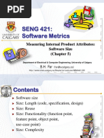 SENG 421: Software Metrics: Measuring Internal Product Attributes: Software Size (Chapter 5)