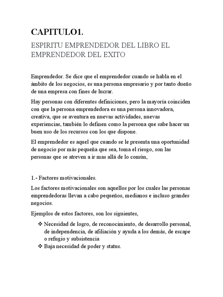 Capitulo 1 Libro | PDF | Iniciativa empresarial | Innovación