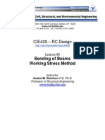 Bending of Beams Working Stress Method Lecture 5 CIE429