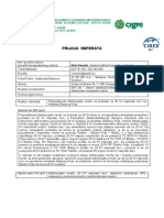 Prijava Referata BH CIGRE 15 Savjetovanje - Pripremljenost Distribucijske Mreže Gladno Polje