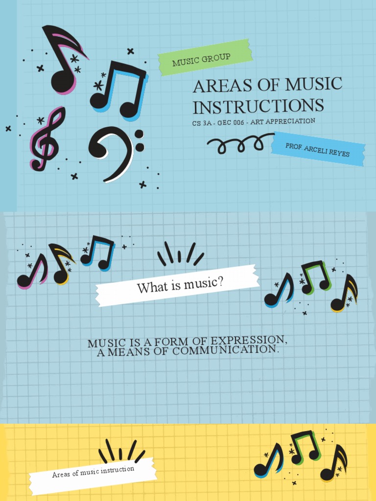 Areas of Music Instructions PDF Elements Of Music Singing