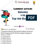 Current Affairs: January 1-15 Top 150 Questions