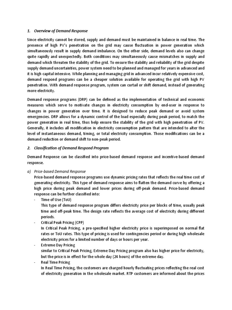 Demand Response Management Updated 04052020 | PDF | Demand | Physical ...