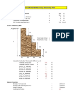 Design For RR Stone Masonary Retaining Wall: General Data