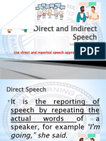 Direct and Indirect Speech