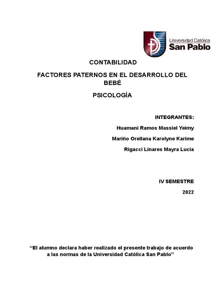 Impacto de Padres en el Desarrollo Infantil | PDF | Las emociones ...