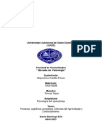 Procesos cognitivos complejos, Ciencias del Aprendizaje y Constructivismo en la UASD