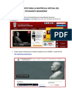 Procedimiento para La Matrícula Virtual Del Estudiante Basadrino