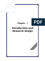 Introduction and Research Design: Chapter - I