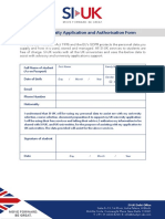 SI-UK University Application and Authorisation Form