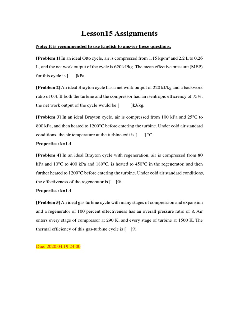 Lesson15 Assignments | PDF