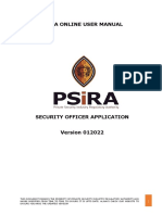 PSiRA Security Officer Application Process