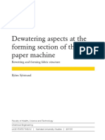 Dewatering Aspects at The Forming Section of The Paper Machine