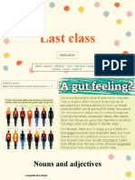 Last Class: Feelings