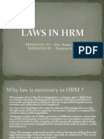 LAWS IN HRM by Harpreet Kaur