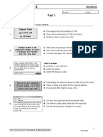 PET Practice Exam 4: Questions 1-5