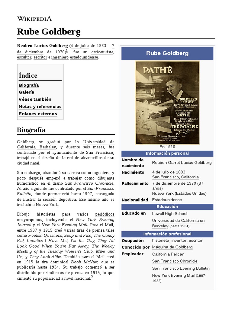 Rube Goldberg | PDF | Caricaturas